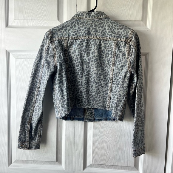 GRLFRND CARA LEOPARD PRINT CROPPED DENIM XS - Picture 4 of 4